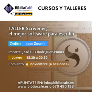 Online. 4 sesiones desde el 6 de noviembre. Los jueves de 18.30 a 20.30.