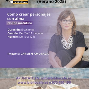 Imparte Carmen Amoraga. Del 7 al 11 de julio, de 10 a 12. Online matutino
